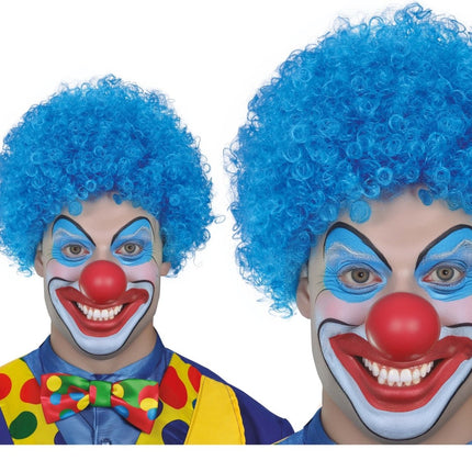 Blauwe Pruik Krullen van Fiestas Guirca koop je bij Partywinkel