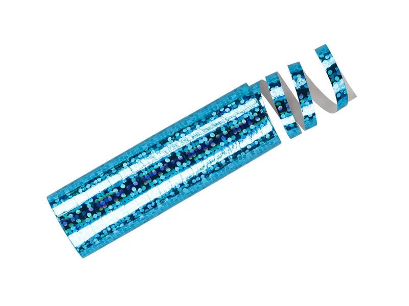 Blauwe Serpentine Holografisch 3,8m van Partydeco koop je bij Partywinkel