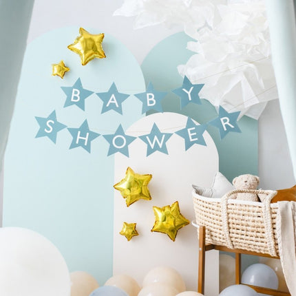 Blauwe Slinger Baby Shower Sterren 3m van Partydeco koop je bij Partywinkel