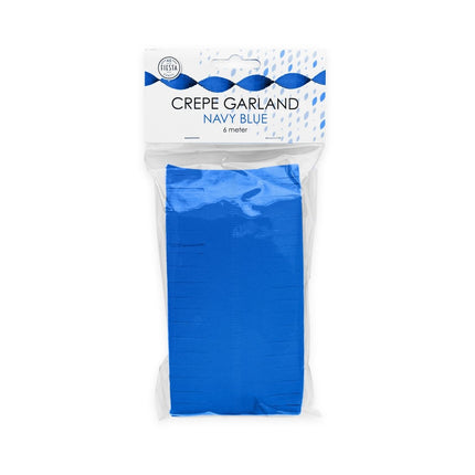 Blauwe Slingers Crepe 6m van WeFiesta koop je bij Partywinkel