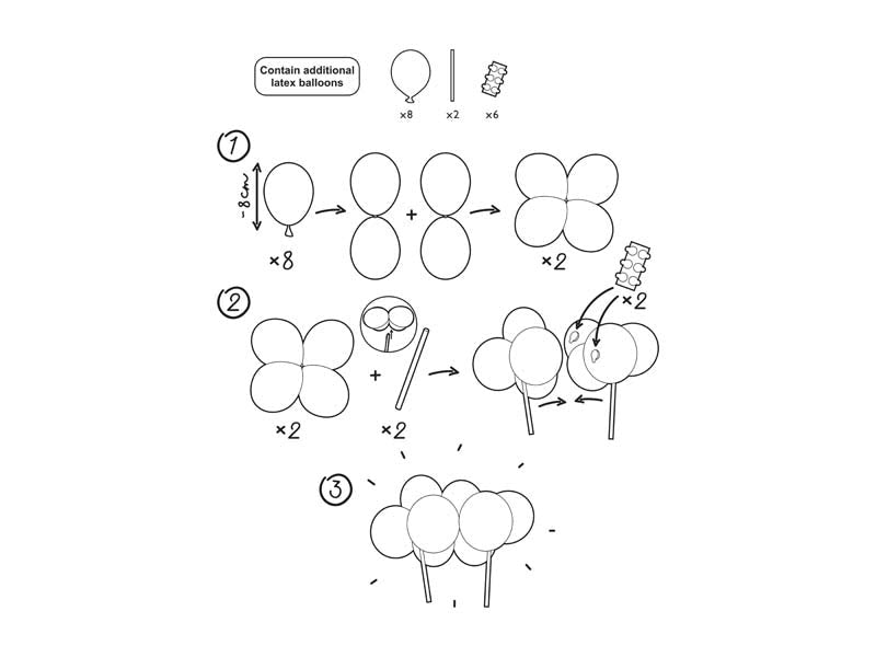 Blauwe Taarttopper Ballonnen 29cm van Partydeco koop je bij Partywinkel