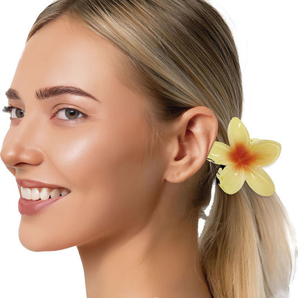 Bloem Haarclip Geel van Fiestas Guirca koop je bij Partywinkel