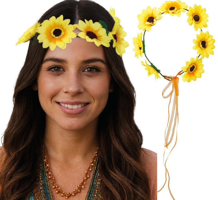 Bloemen Haarband Geel van Fiestas Guirca koop je bij Partywinkel