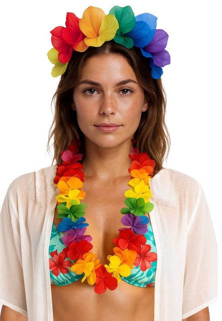 Bloemen Haarband Regenboog van Fiestas Guirca koop je bij Partywinkel