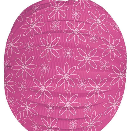Bloemen Lampion Roze 22cm van Folat koop je bij Partywinkel