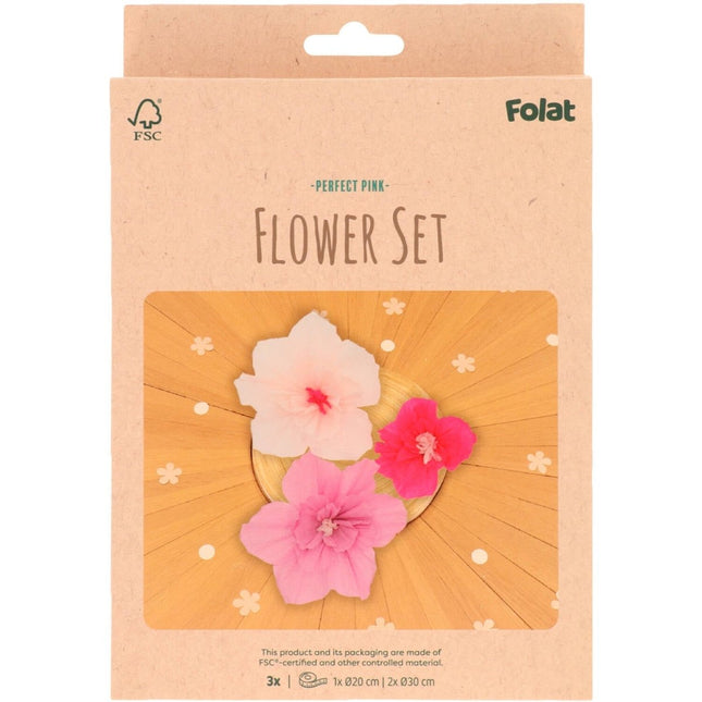 Bloemen Tafeldecoratie 30cm 3st van Folat koop je bij Partywinkel