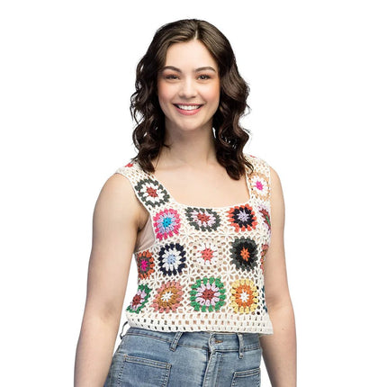 Bloemen Top Dames Gehaakt van Boland koop je bij Partywinkel