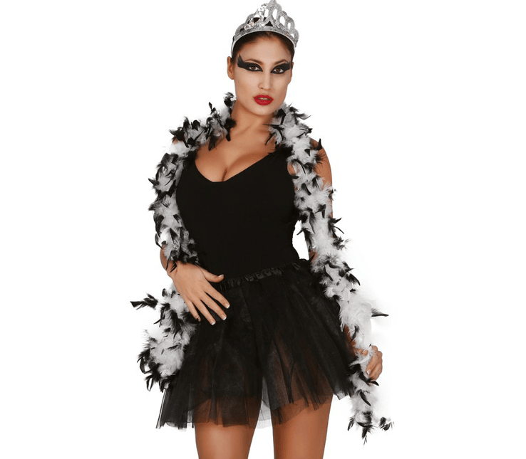 Boa Zwart Wit 40gr 1,8m van Fiestas Guirca koop je bij Partywinkel