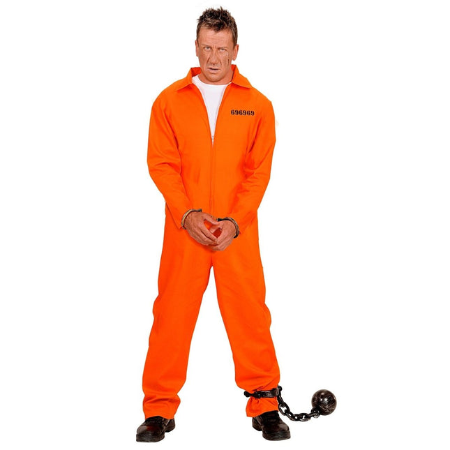 Boevenpak Oranje Heren Overall van Widmann koop je bij Partywinkel