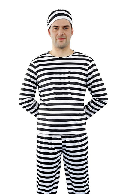 Boevenpak Zwart Wit 3 delig van Partychimp koop je bij Partywinkel