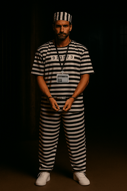 Boevenpak Zwart Wit 5 delig van PartyXclusive koop je bij Partywinkel