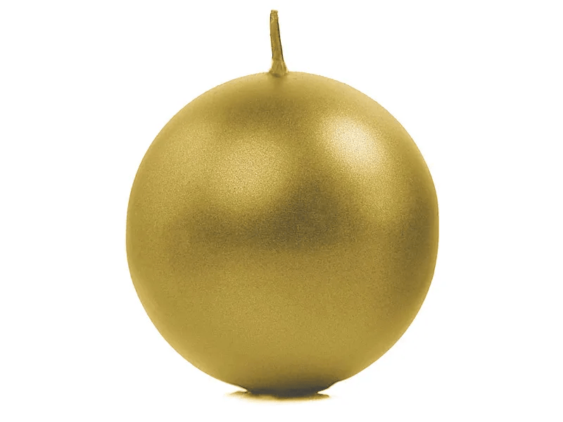 Bolkaarsen Goud Metallic 8cm 6st van Partydeco koop je bij Partywinkel