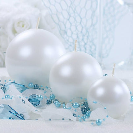 Bolkaarsen Parelmoer Metallic 8cm 6st van Partydeco koop je bij Partywinkel