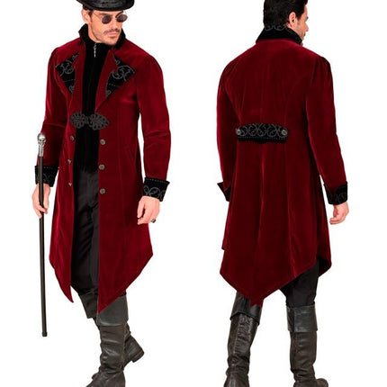 BORDEAUX FLUWELEN GOTHIC JAS HEREN van Widmann koop je bij Partywinkel