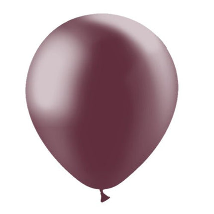 Bordeaux Rode Ballonnen Metallic 30cm 10st van Balloonia koop je bij Partywinkel