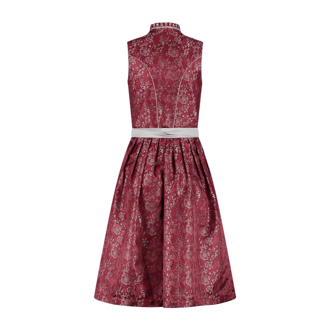 Bordeaux Rode Dirndl Jurk Oktoberfest Dames Kant 2 delig van Haus Huberts koop je bij Partywinkel