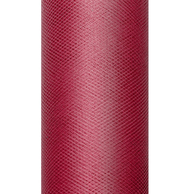 Bordeaux Rode Tule Rol 30cm 9m van Partydeco koop je bij Partywinkel