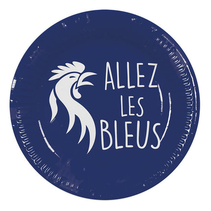 Borden Allez Les Bleus 23cm 8st van Boland koop je bij Partywinkel