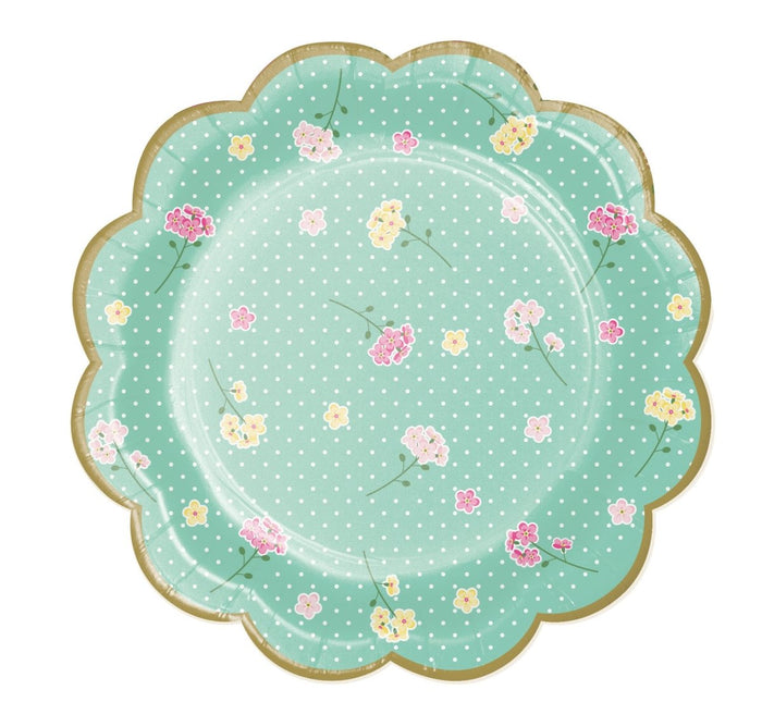 Borden Bloemen 18cm 8st van Creative Converting koop je bij Partywinkel