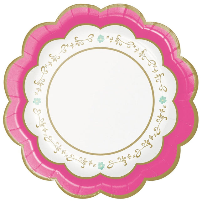 Borden Bloemen 18cm 8st van Creative Converting koop je bij Partywinkel