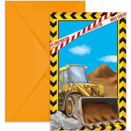 Bouw Uitnodigingen 6st van Procos koop je bij Partywinkel