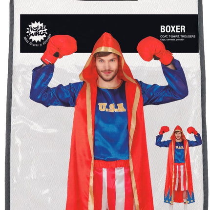 Boxer Kostuum Rood Blauw van Fiestas Guirca koop je bij Partywinkel