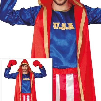 Boxer Kostuum Rood Blauw van Fiestas Guirca koop je bij Partywinkel