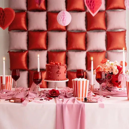 Rood Roze Popcorn Bakjes 15,5cm van Partydeco koop je bij Partywinkel