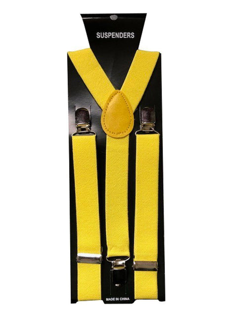 Bretels Geel - Breedte 2,5 cm van Partychimp koop je bij Partywinkel
