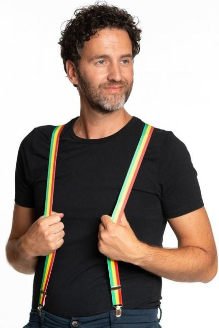 Bretels Rood Geel Groen van Partychimp koop je bij Partywinkel