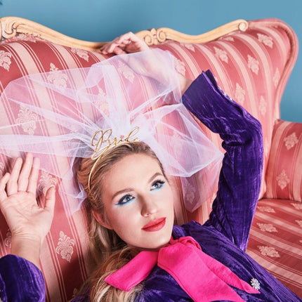 Bride Haarband Goud van Partydeco koop je bij Partywinkel