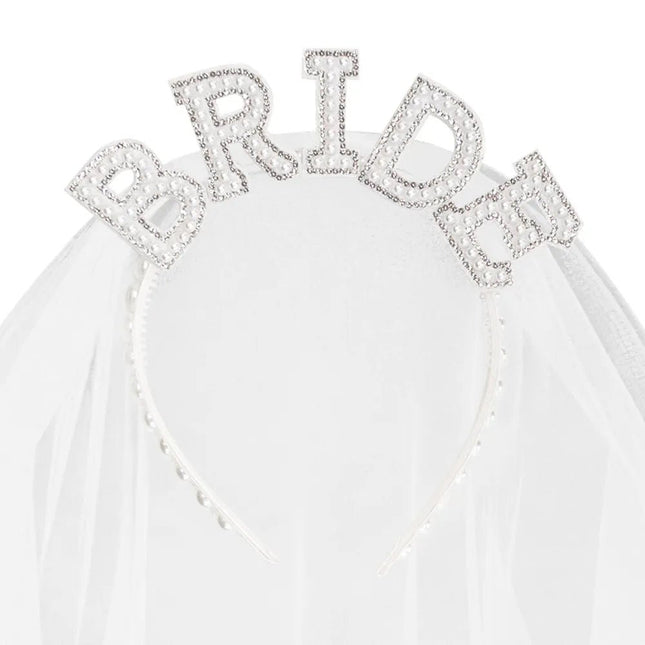Bride Sluier Dames Wit van Boland koop je bij Partywinkel