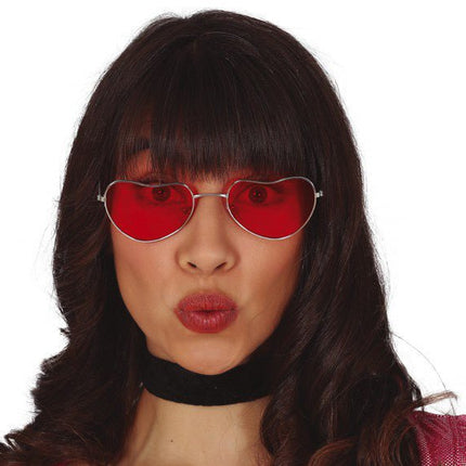 Bril Hartjes Rood van Fiestas Guirca koop je bij Partywinkel