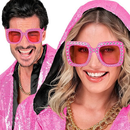 BRIL ROZE MET STRASS van Widmann koop je bij Partywinkel