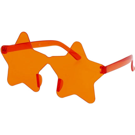 Bril - Sterren - Oranje van Folat koop je bij Partywinkel