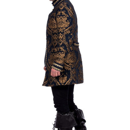 Blauw Gouden Jas Heren Brokaat van Wilbers & Wilbers koop je bij Partywinkel