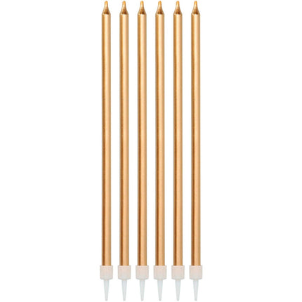 Bronzen Kaarsen 15cm 16st van Folat koop je bij Partywinkel