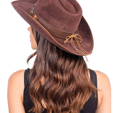 Bruine Cowboyhoed met Stierenkop One Size