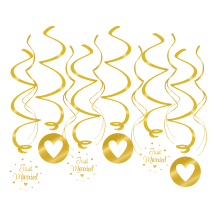 Bruiloft Hangdecoratie Goud 70cm van Paper Dreams koop je bij Partywinkel