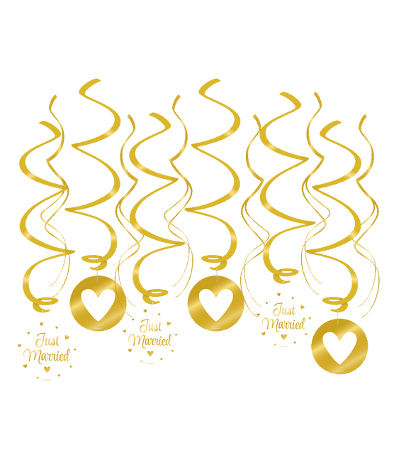 Bruiloft Hangdecoratie Goud 70cm van Paper Dreams koop je bij Partywinkel