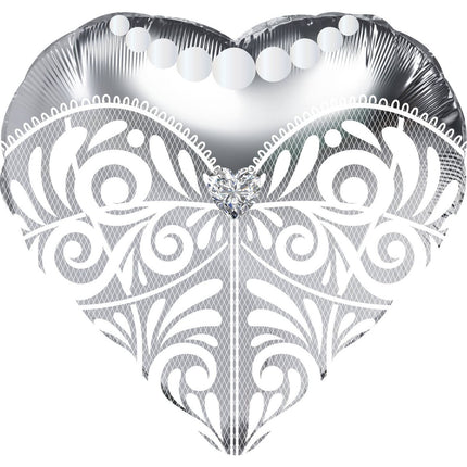 Bruiloft Helium Ballon Jurk Leeg 45cm van Folat koop je bij Partywinkel