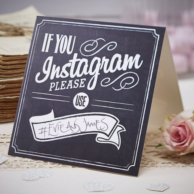 Bruiloft Tafeldecoratie Krijtbord Instagram van Ginger Ray koop je bij Partywinkel