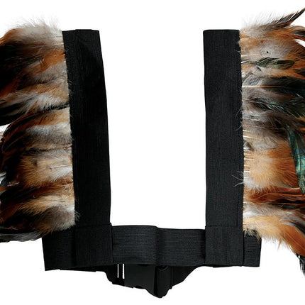 Bruin Zwarte Kraag Veren van Fiestas Guirca koop je bij Partywinkel