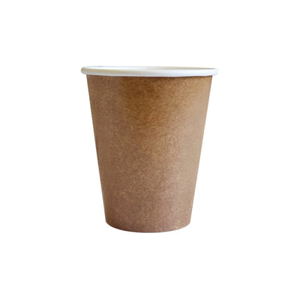Bruine Beker Kraft Papier 200ml 8st van Procos koop je bij Partywinkel