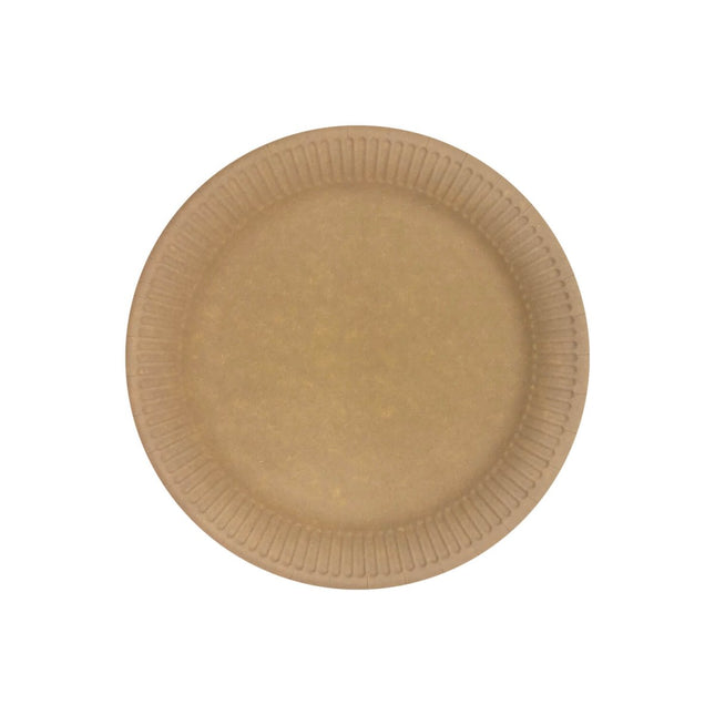 Bruine Borden Kraft Papier 20cm 10st van Procos koop je bij Partywinkel