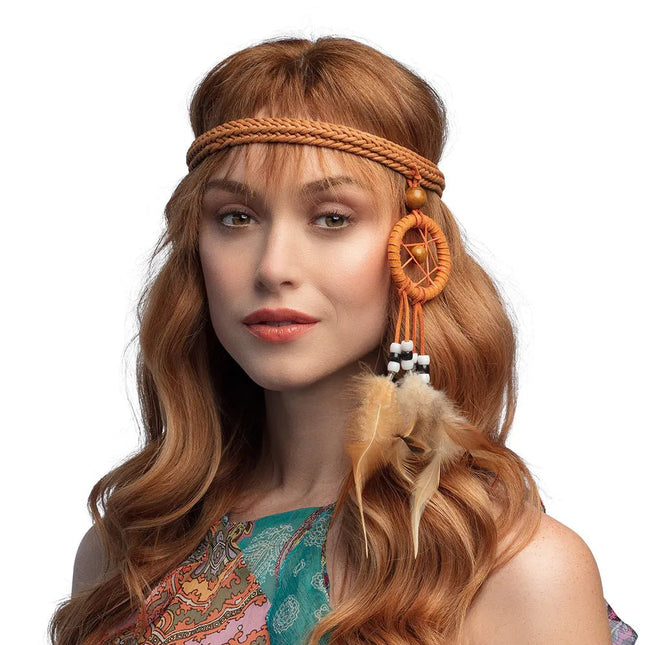 Bruine Hoofdband Dromenvanger van Boland koop je bij Partywinkel