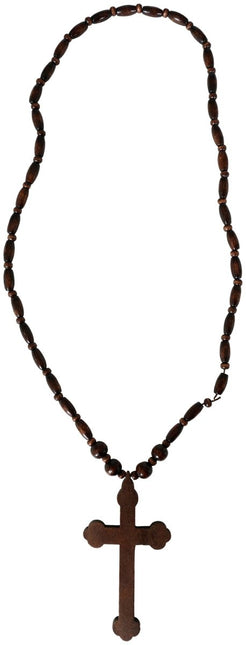 Bruine Ketting Kruis van Fiestas Guirca koop je bij Partywinkel