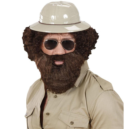 Bruine Nep Baard Met Snor van Widmann koop je bij Partywinkel
