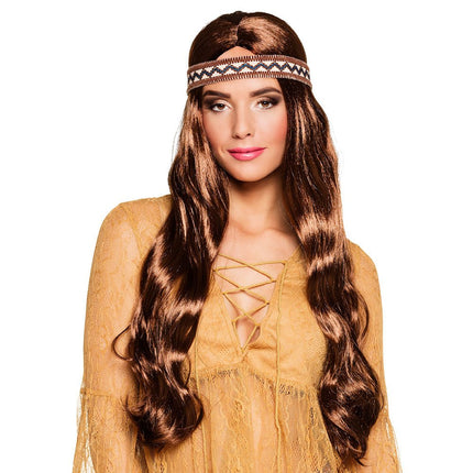 Bruine Pruik Harmony Met Hoofdband van Boland koop je bij Partywinkel