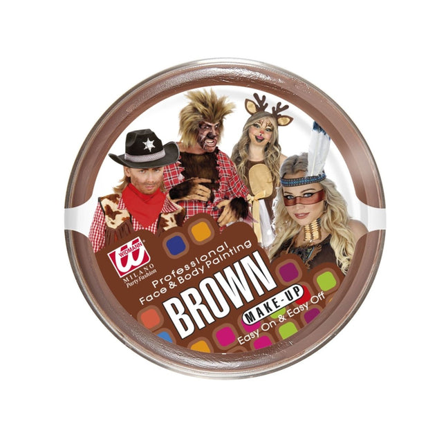 Bruine Schmink 25gr van Widmann koop je bij Partywinkel